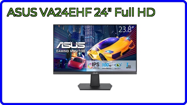 ASUS VA24EHF frameless 24 inch IPS monitor in black