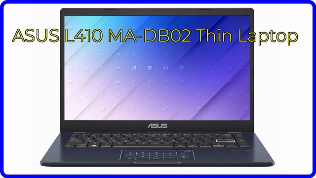 ASUS L410MA-DB02 thin 14-inch laptop in black