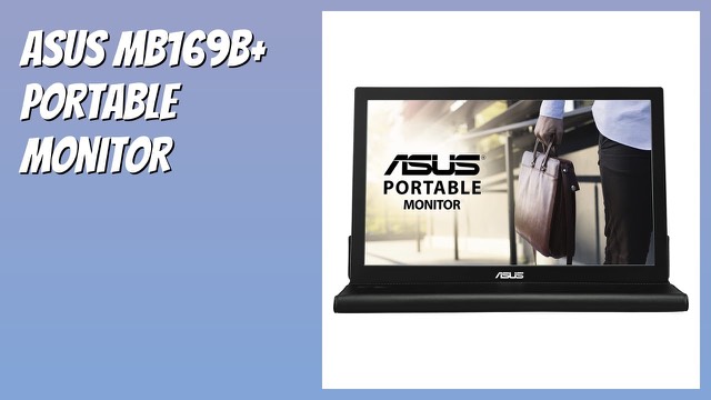 ASUS MB169B+ slim portable monitor with its folding smart case