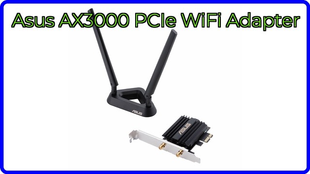 ASUS PCE-AX58BT Wi-Fi 6 PCIe adapter card with antenna base