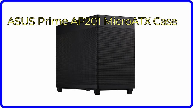 ASUS Prime AP201 black microATX computer case with mesh side panel