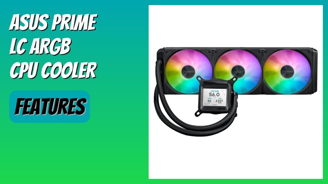 ASUS Prime LC 360 ARGB LCD all-in-one CPU liquid cooler with three fans