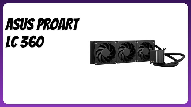 ASUS ProArt LC 360 all-in-one liquid CPU cooler with three black fans and a radiator