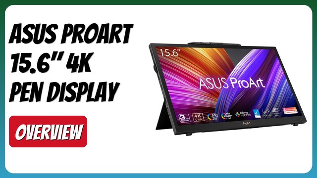 ASUS ProArt PA169CDV 15.6-inch 4K pen display on a desk