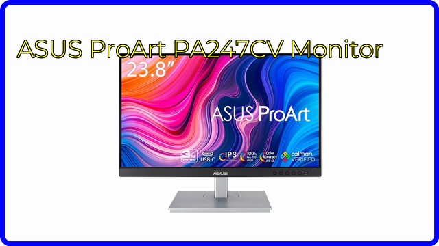 ASUS ProArt PA247CV 23.8-inch IPS monitor on a desk