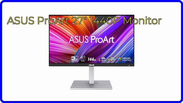 ASUS ProArt Display PA278CGV 27-inch monitor on a height-adjustable stand