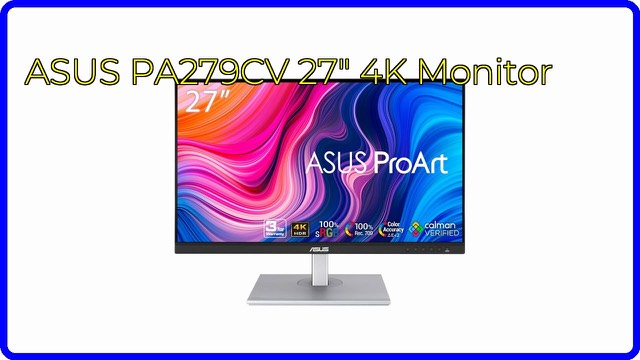 ASUS ProArt PA279CV 27-inch 4K monitor in black