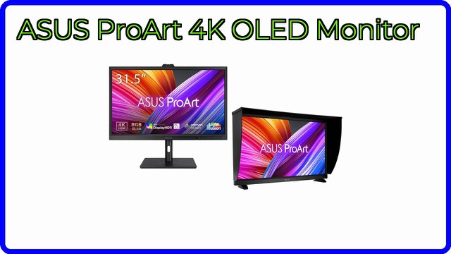 ASUS ProArt PA32DC 31.5-inch 4K OLED monitor on a desk
