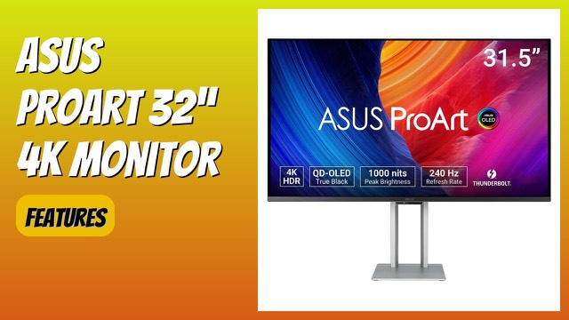 ASUS ProArt PA32UCDM ultra-slim 4K QD-OLED monitor