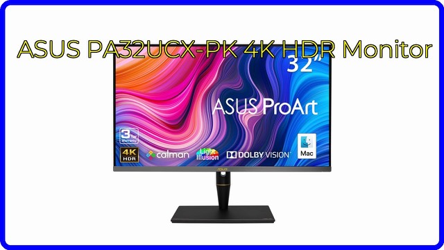 ASUS ProArt PA32UCX-PK 32-inch 4K HDR monitor on a desk
