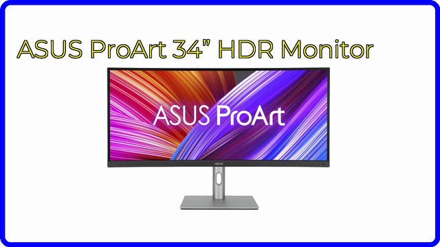 ASUS ProArt PA34VCNV curved ultrawide monitor on a desk