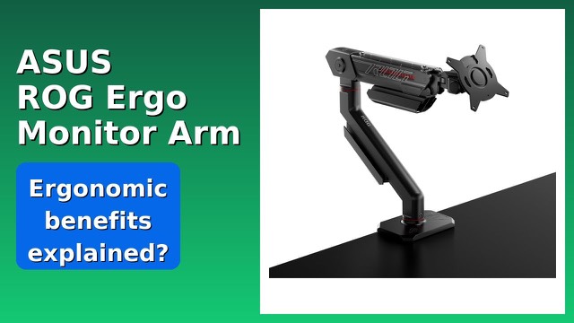 ASUS ROG Ergo AAS01 monitor arm holding a monitor above a desk