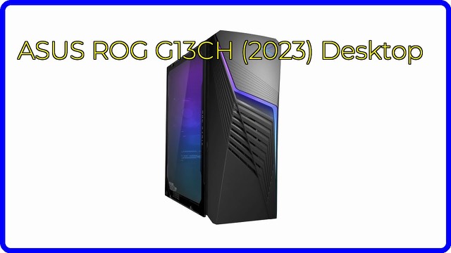 ASUS ROG G13CH black gaming desktop tower with RGB light bar