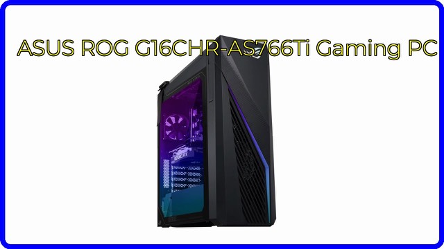 ASUS ROG G16CH gaming desktop tower with mesh front panel and RGB lighting