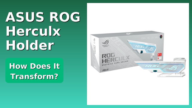 ASUS ROG Herculx white graphics card holder with ARGB lighting