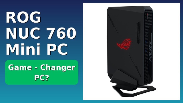 ASUS ROG NUC 760 mini PC with vertical stand and ARGB lighting