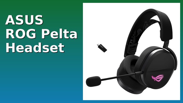 ASUS ROG Pelta black over-ear wireless gaming headset with detachable boom microphone