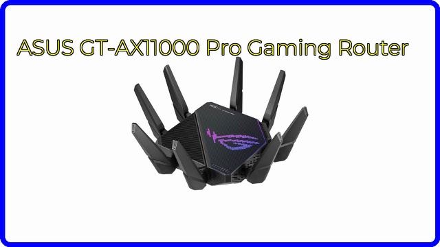 ASUS ROG Rapture GT-AX11000 Pro tri-band WiFi 6 gaming router with antennas