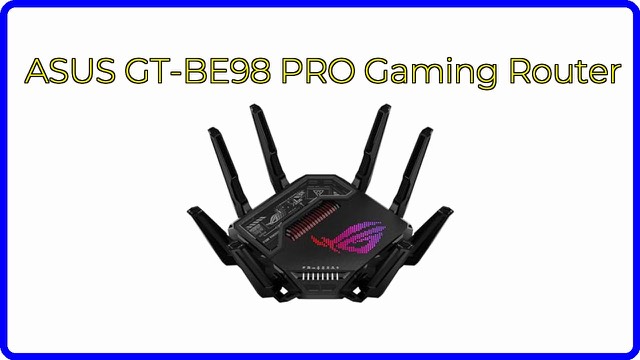 ASUS ROG Rapture GT-BE98 PRO quad-band WiFi 7 router with external antennas