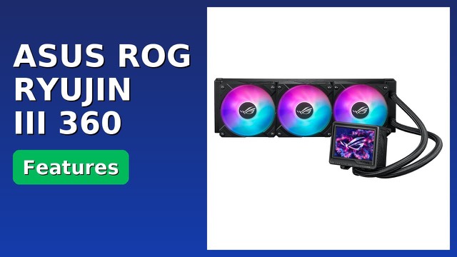 ASUS ROG Ryujin III 360 ARGB Extreme all-in-one liquid CPU cooler with LCD