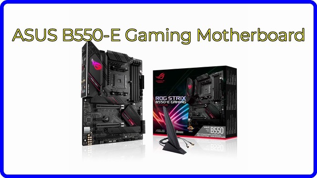 ASUS ROG Strix B550-E Gaming ATX motherboard with heatsinks