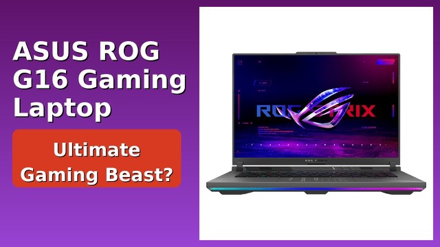 ASUS ROG Strix G16 gaming laptop with RGB keyboard