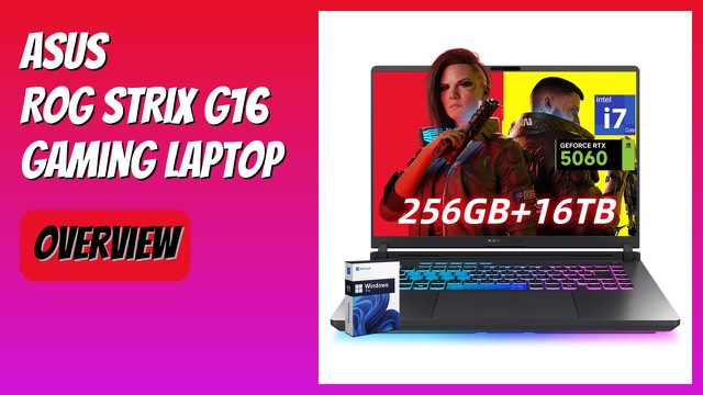 ASUS ROG Strix G16 gaming laptop in Eclipse Gray with RGB lightbar