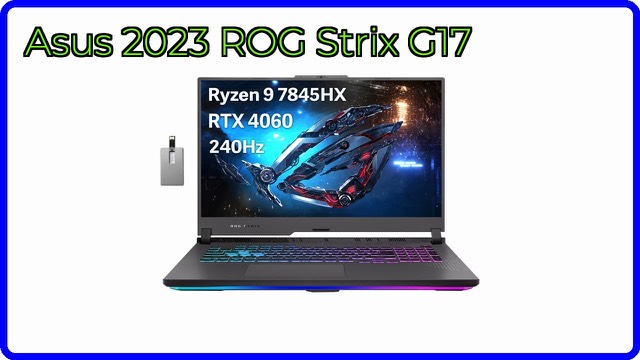 ASUS ROG Strix G17 gaming laptop in Eclipse Gray with RGB keyboard