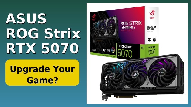 ASUS ROG Strix GeForce RTX 5070 OC graphics card with RGB lighting