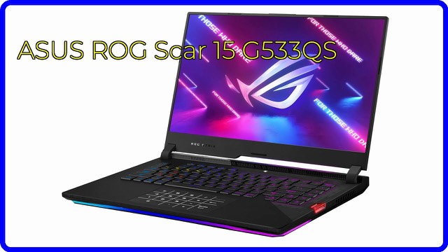 ASUS ROG Strix Scar 15 gaming laptop with RGB keyboard