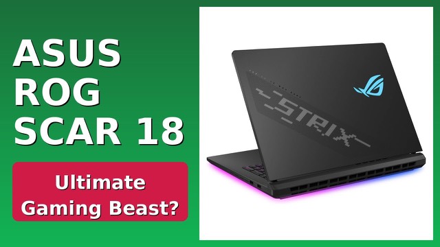 ASUS ROG Strix SCAR 18 gaming laptop with lit lid and keyboard