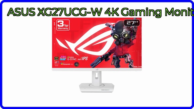 White ASUS ROG Strix XG27UCG-W 27-inch 4K gaming monitor