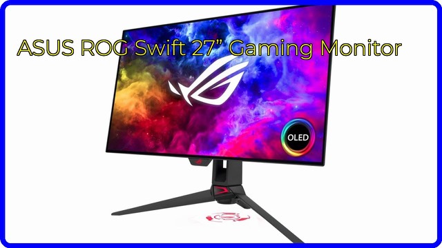 ASUS ROG Swift PG27AQDM 27-inch OLED gaming monitor in black