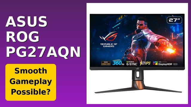 ASUS ROG Swift PG27AQN 27-inch gaming monitor on a stand