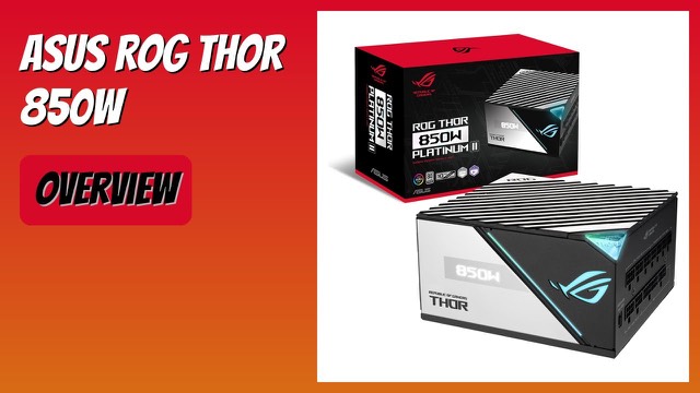ASUS ROG Thor 850W Platinum II modular power supply with OLED display