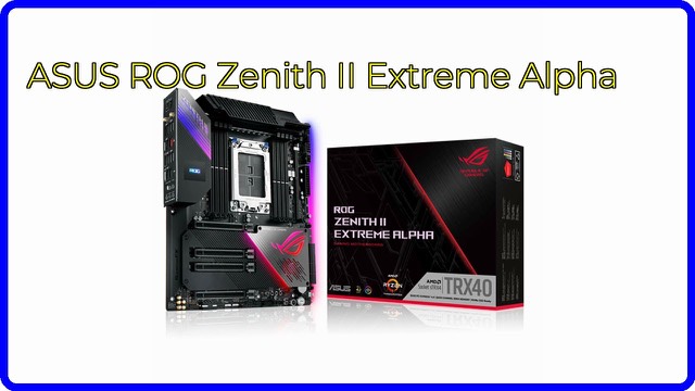 ASUS ROG Zenith II Extreme Alpha TRX40 EATX motherboard with heatsinks
