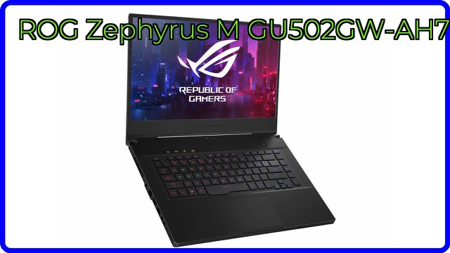 ASUS ROG Zephyrus M GU502GW slim gaming laptop with RGB keyboard
