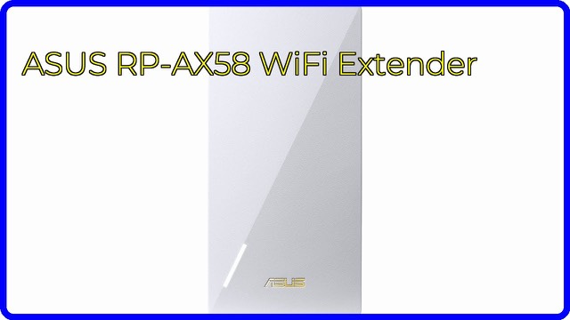 ASUS RP-AX58 dual-band WiFi 6 range extender with antennas