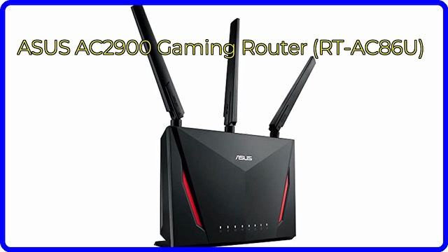 ASUS RT-AC86U router with three external antennas