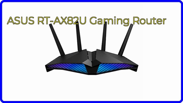 ASUS RT-AX82U dual-band WiFi 6 gaming router with RGB lighting