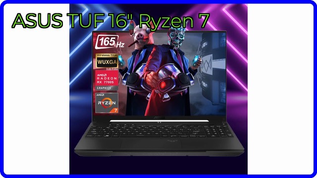 Black ASUS TUF 16-inch FA617 gaming laptop