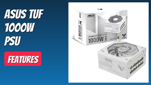 ASUS TUF Gaming 1000W Gold power supply in white