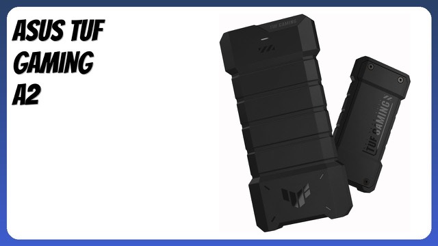 ASUS TUF Gaming A2 black portable M.2 SSD enclosure with rubber exterior