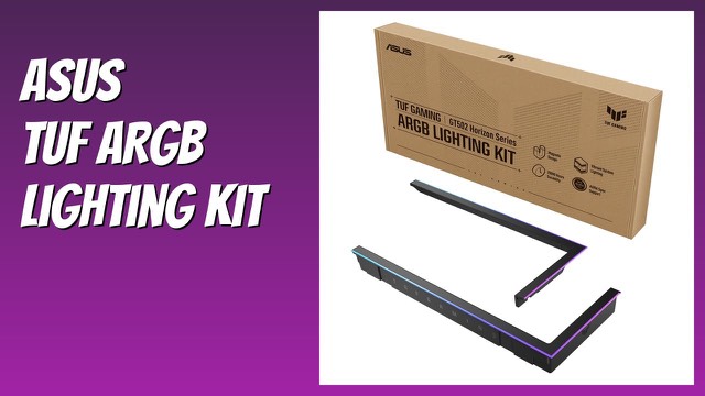 ASUS TUF Gaming ARGB lighting frame around the glass panel of a GT502 Horizon PC case