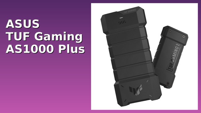 ASUS TUF Gaming AS1000 Plus rugged portable SSD with USB-C cable