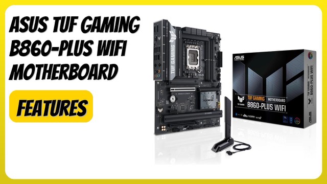 ASUS TUF Gaming B860-PLUS WiFi ATX motherboard with heatsinks