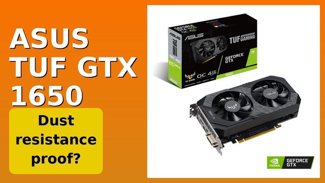 ASUS TUF Gaming GeForce GTX 1650 OC graphics card with dual fans