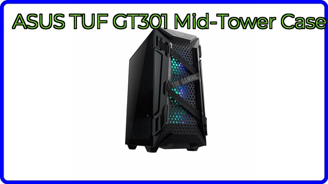 ASUS TUF Gaming GT301 black mid-tower PC case with tempered glass