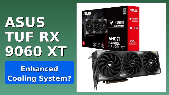 ASUS TUF Gaming Radeon RX 9060 XT graphics card with three fans