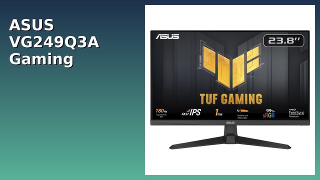 ASUS TUF Gaming VG249Q3A 23.8-inch black monitor on its stand
